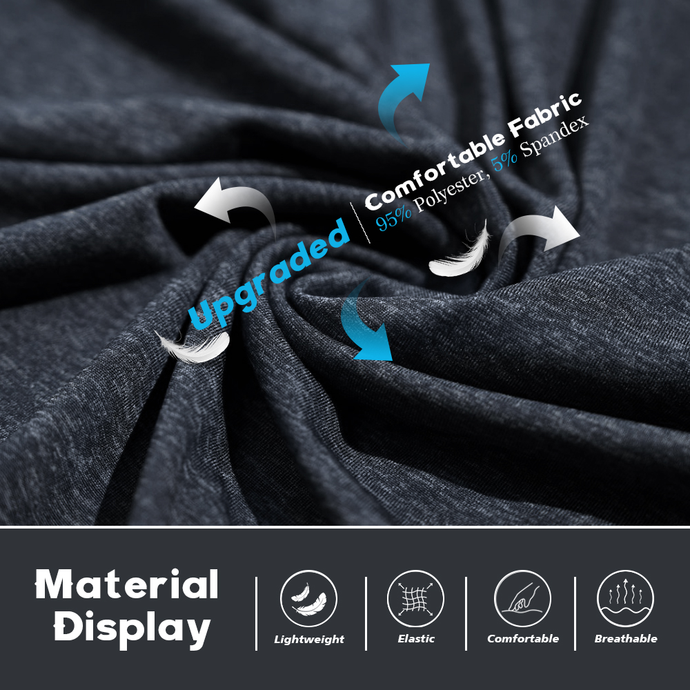 5 Pack Men's Lightweight Pullover Hooded Tees - 图片 2