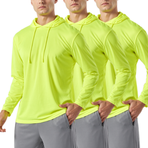 3PC Men’s UPF 50+ Sun Protection Lightweight Long Sleeve Hoodie