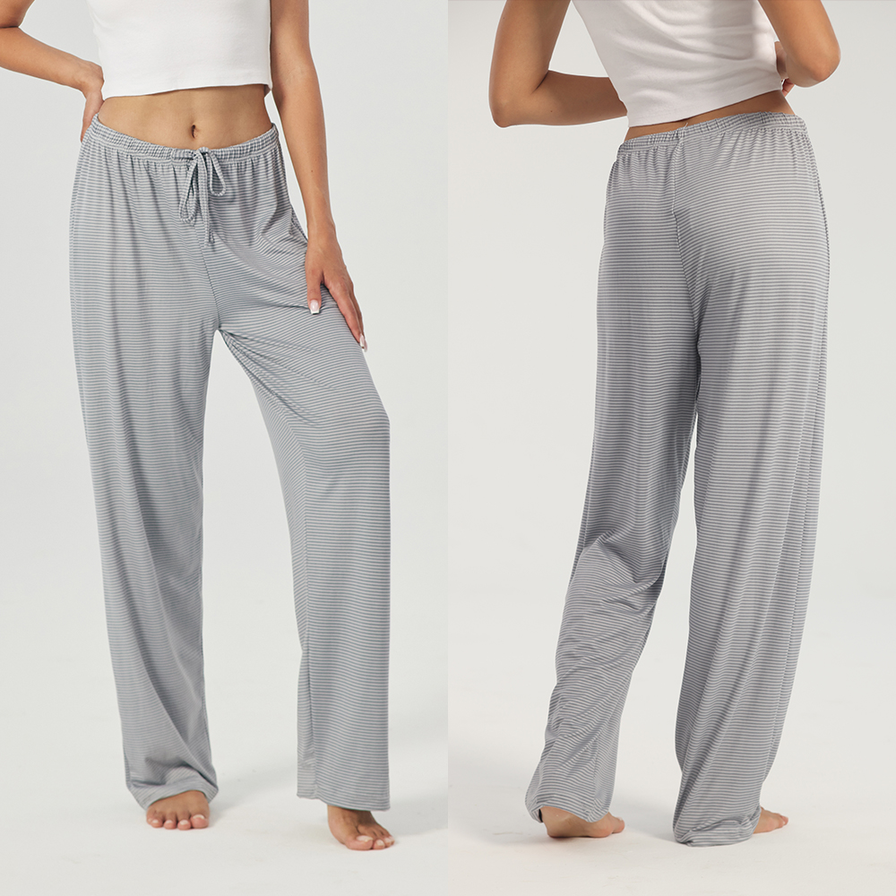 3PC or 5PC Women's Pajama Pants - Wide Leg Sleepwear, Lounge PJs - Image 3