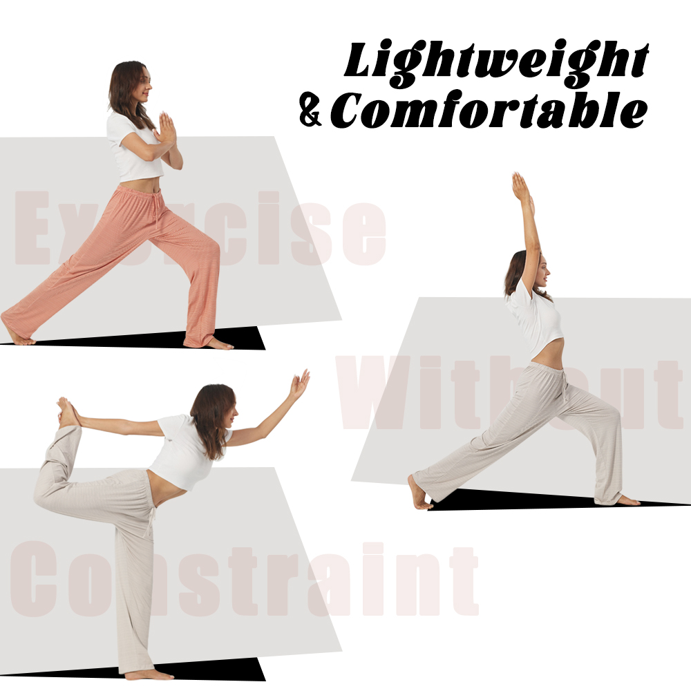3PC or 5PC Women's Pajama Pants - Wide Leg Sleepwear, Lounge PJs - Image 6